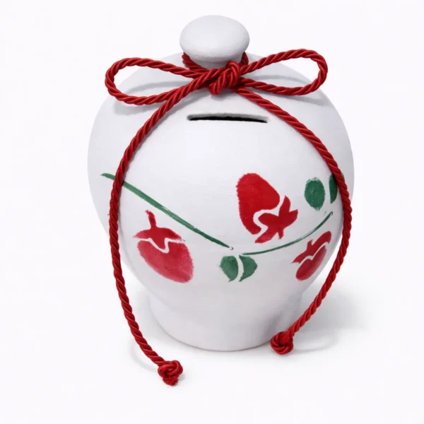 koumparas-floral-kliklis.gr-kou014e Κεραμικός Κουμπαράς Floral – Χειροποίητος με Λουλούδια