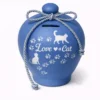 koumparas-love-cat-kliklis.gr-kou012-blue Κεραμικός Κουμπαράς “Love of a Cat” – Χειροποίητος για Λάτρεις της Γάτας