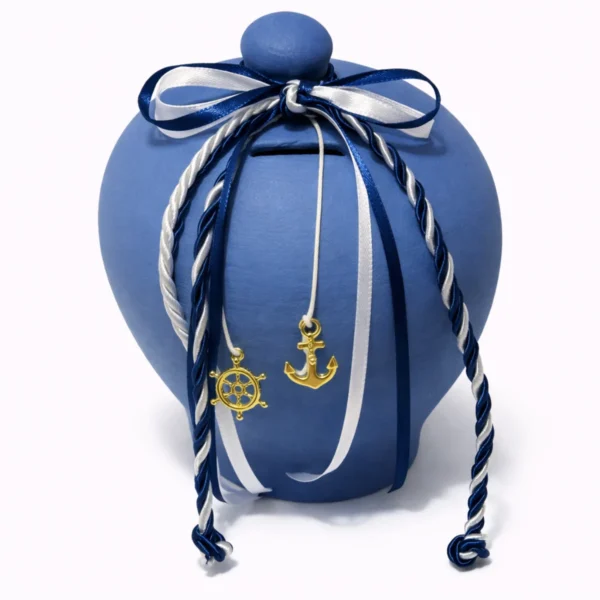 koumparas-nautical-charm-kliklis.gr-kou011-blue Κεραμικός Κουμπαράς “Nautical Charm” – Χειροποίητος με Διακοσμητικά Στοιχεία & Θαλασσινή Αισθητική