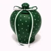 koumparas-polka-kliklis.gr-kou005-green Κεραμικός Κουμπαράς “Polka Charm” – Χειροποίητος με Πουά σε Διάφορα Χρώματα