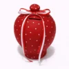 koumparas-polka-kliklis.gr-kou005-red Κεραμικός Κουμπαράς “Polka Charm” – Χειροποίητος με Πουά σε Διάφορα Χρώματα