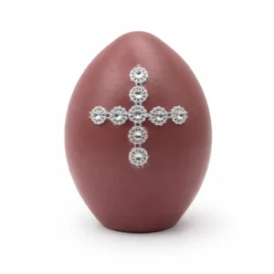 pasxalina-auga-kliklis.gr-EGG001 Χειροποίητο Κεραμικό Αυγό με Σταυρό Τύπου Στρας | Πασχαλινή Διακόσμηση