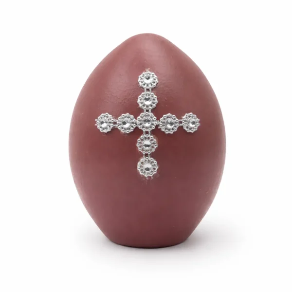 pasxalina-auga-kliklis.gr-EGG001 Χειροποίητο Κεραμικό Αυγό με Σταυρό Τύπου Στρας | Πασχαλινή Διακόσμηση