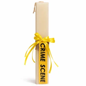Χειροποίητη Πασχαλινή Λαμπάδα "Crime Scene" 30cm Πλακέ