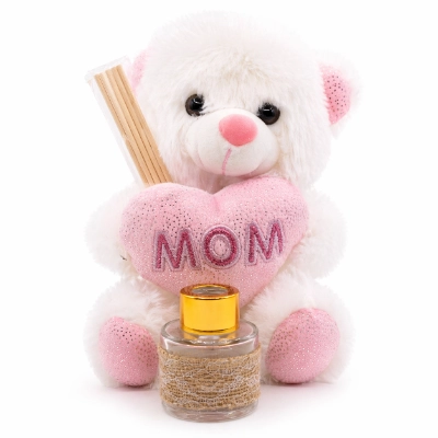 gift-set-teddy-aromatiko-kliklis.gr Σετ Δώρου «Αγάπη για τη Μαμά» (Λούτρινο & Αρωματικό Χώρου)