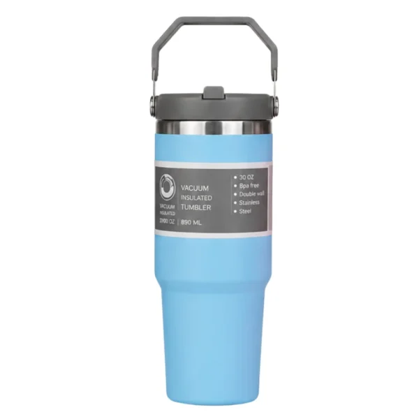 Ανοξείδωτο Ποτήρι Θερμός με Καλαμάκι 900ml – Διάφορα Χρώματα