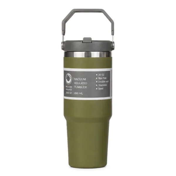 Ανοξείδωτο Ποτήρι Θερμός με Καλαμάκι 900ml – Διάφορα Χρώματα