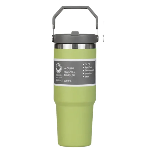Ανοξείδωτο Ποτήρι Θερμός με Καλαμάκι 900ml – Διάφορα Χρώματα
