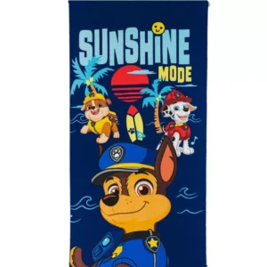 Παιδική Πετσέτα Θαλάσσης Microfiber Paw Patrol Sunshine Mode Fast Dry 70x140cm