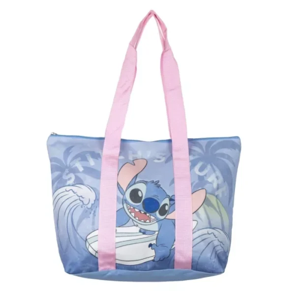 tsanta-thalassis-stitch-kliklis.gr Παιδική Τσάντα Θαλάσσης Disney Stitch Surf 47x33x15cm