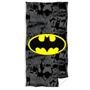 petseta-thalassis-batman2-kliklis.gr Παιδική Πετσέτα Θαλάσσης Microfiber DC Comics Batman Logo Fast Dry 70x140cm
