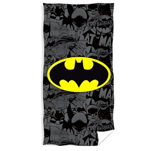 petseta-thalassis-batman2-kliklis.gr Παιδική Πετσέτα Θαλάσσης Microfiber DC Comics Batman Logo Fast Dry 70x140cm