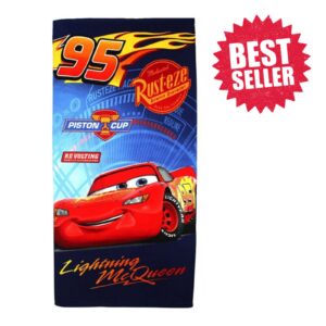 Παιδική Πετσέτα Θαλάσσης Microfiber Disney Pixar Cars Lightning McQueen 95 Fast Dry 70x140cm