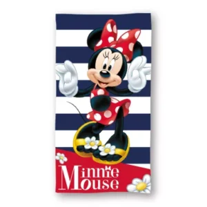 Παιδική Πετσέτα Θαλάσσης Microfiber Disney Minnie Mouse Stripes Fast Dry 70x140cm